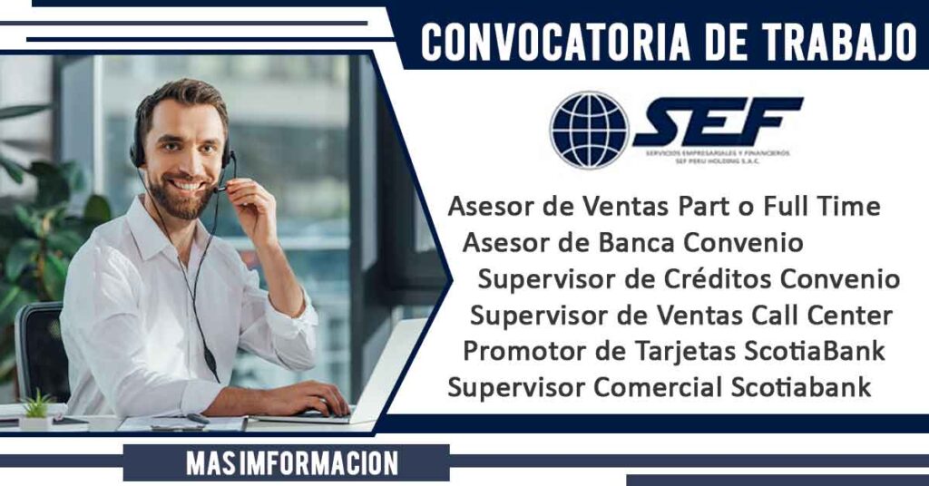 trabajar en el banco sef peru holding