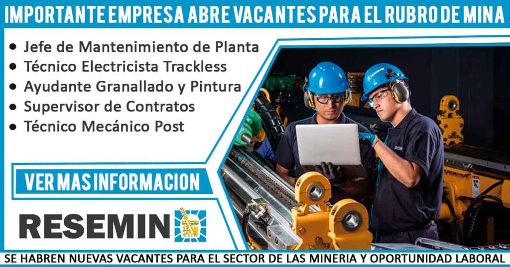 trabajos en la mineria resemin