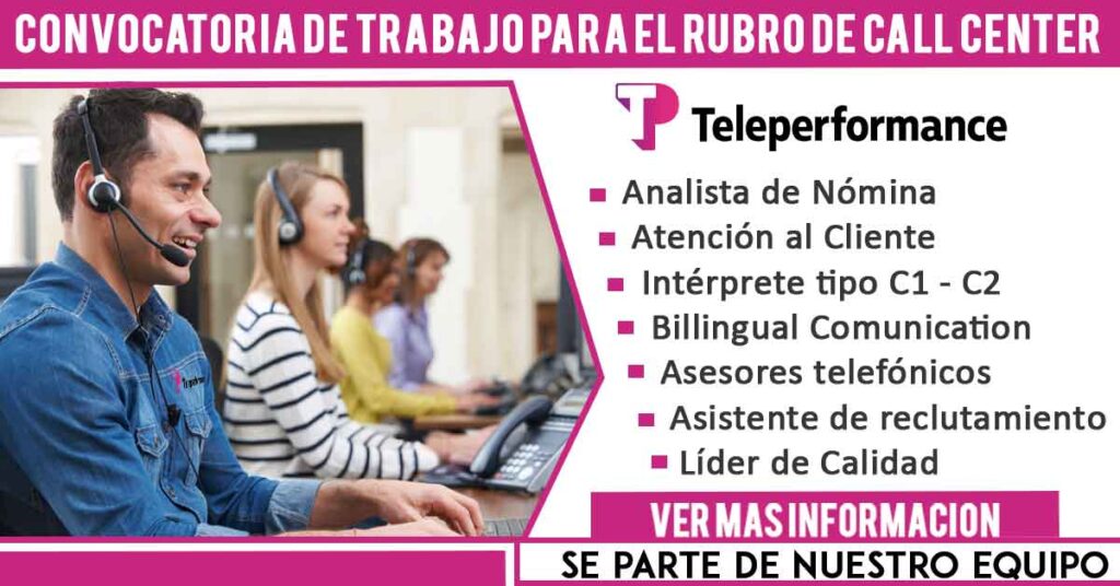 trabajo de ventas teleformance