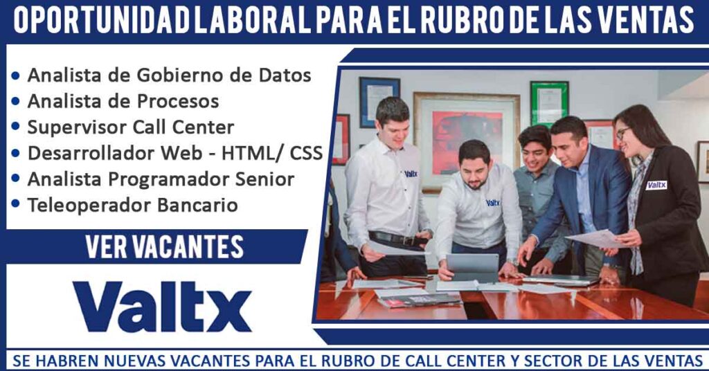 trabajo ventas valtx