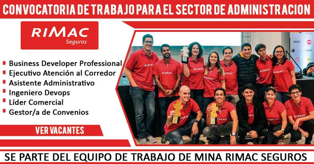 Oferta de trabajo en Rimac Seguros